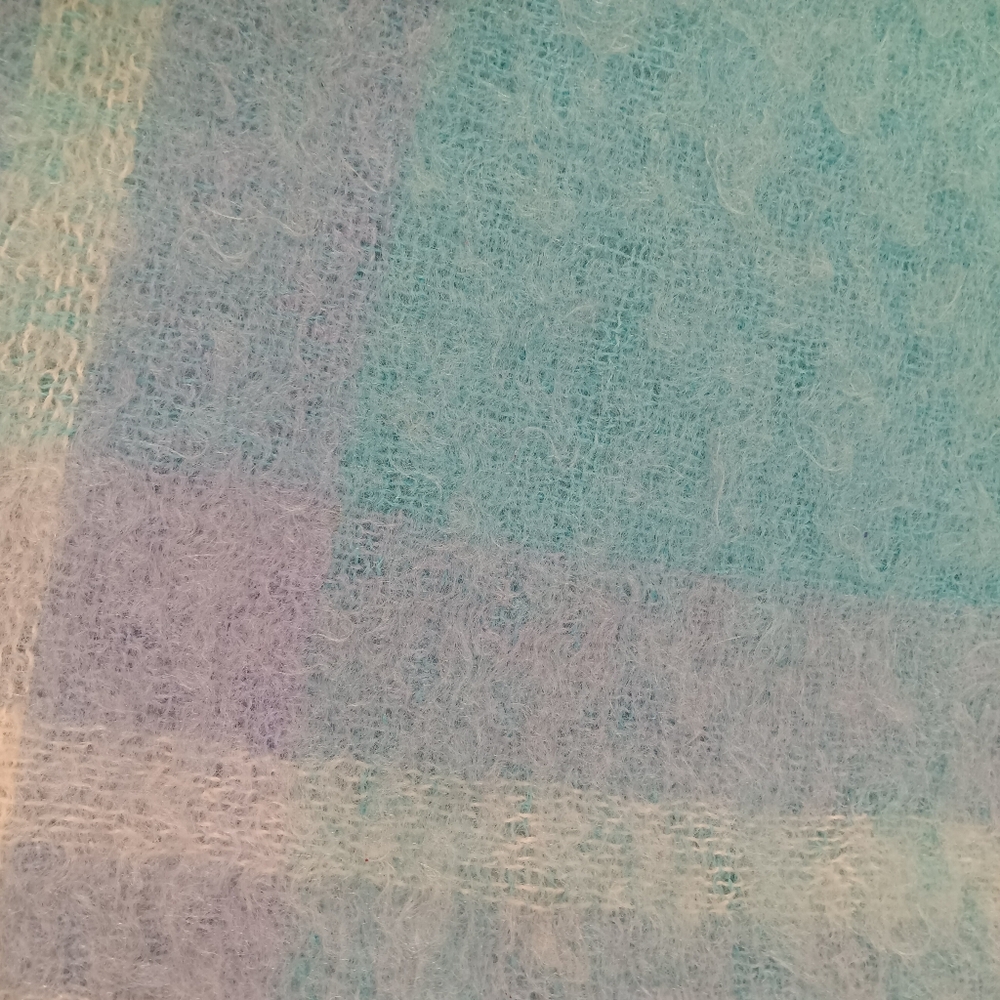 Mohair Vintage Regency by Laconia 48" x 72" Pastel Plaid Throw Blanket - Picture 3 of 8